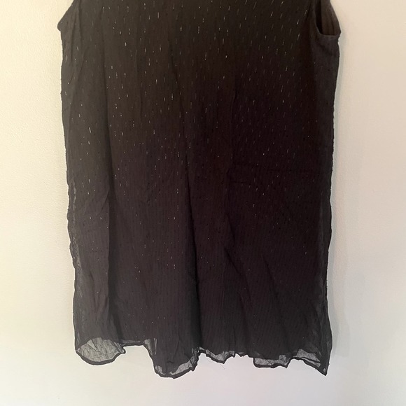 Madewell Nightshine Dress Black Silk Sparkly Shift Dress Size 2 - Picture 12 of 16